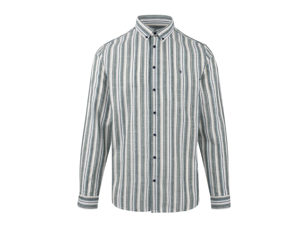 Arian Shirt Blue Multi S Striped linen shirt 