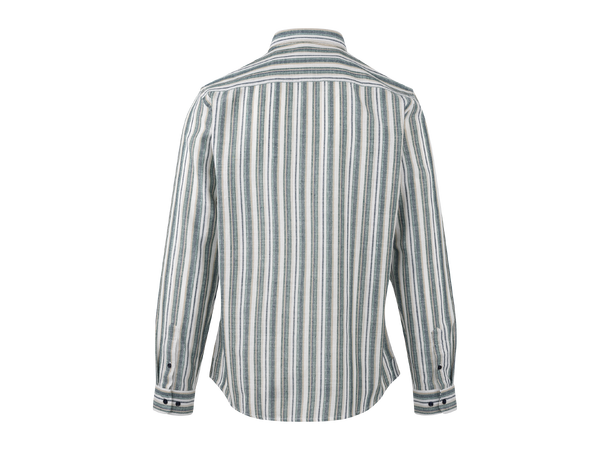 Arian Shirt Blue Multi S Striped linen shirt 