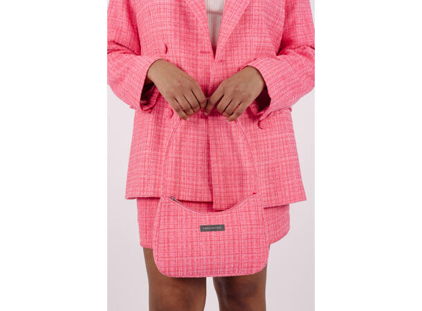 Barbro Skirt Pink S Boucle mini skirt 