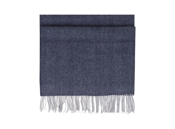 Bea Scarf Blue herringbone One Size Wool scarf 