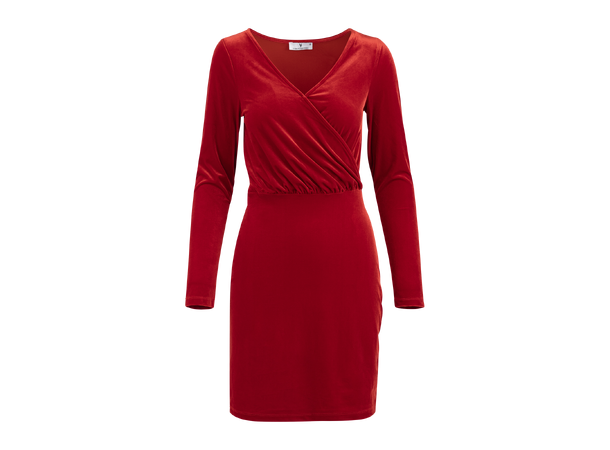Bimbette Dress Red XS Short velvet dress 
