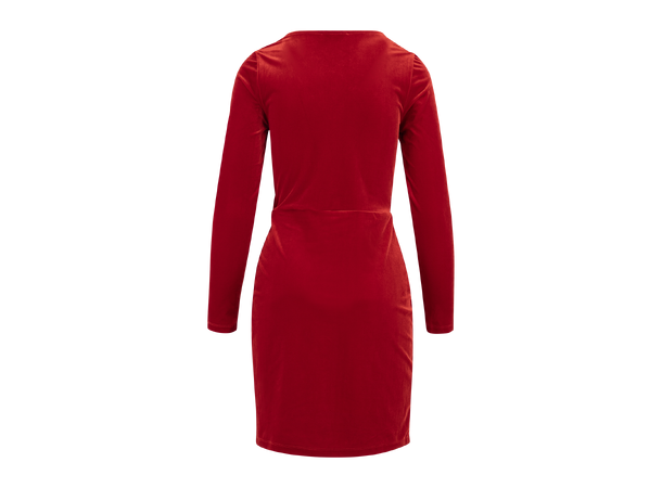 Bimbette Dress Red XS Short velvet dress 