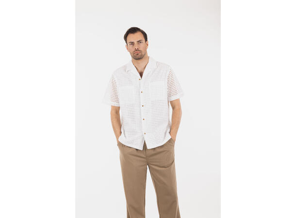 Brooks Shirt White M Broderi anglaise SS Shirt 