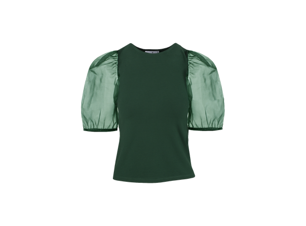 Celeste Top Eden Green XS Puffed organza top 