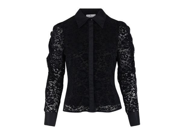 Corinne Blouse Black L Lace shirt 