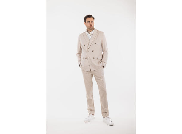 Dante Blazer Sand XL Linen stretch herringbone blazer 