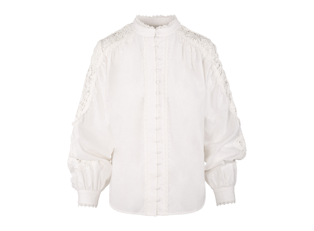 Eloise Blouse White XS Cotton lace detail blouse 
