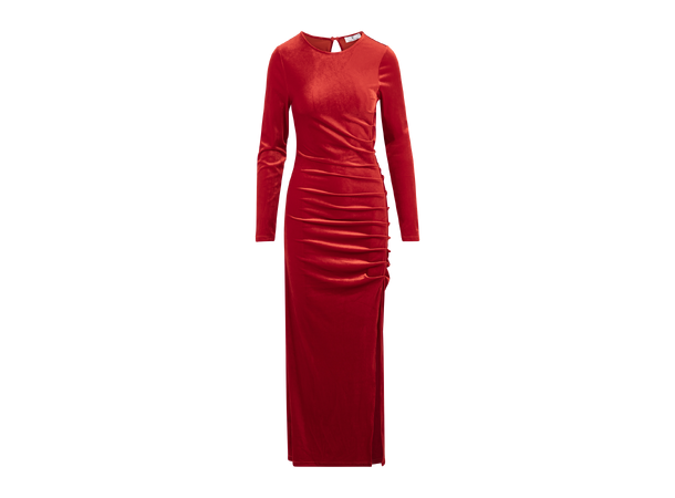 Fabienne Dress Lipstick Red M Maxi velour dress 