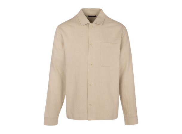 Fox Shirt Light sand melange M Linen mix shirt 