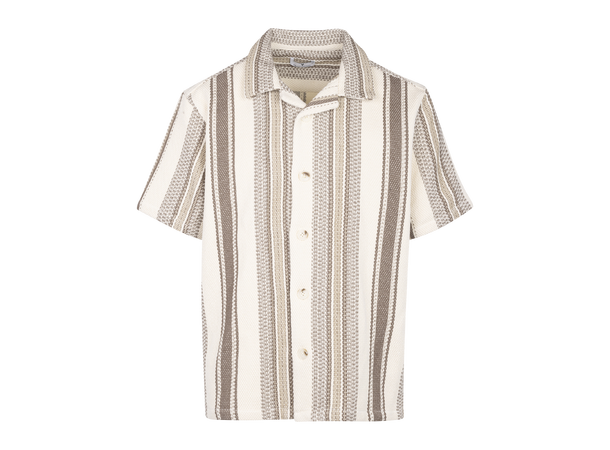 Fred Shirt Brown multi S Striped SS shirt 