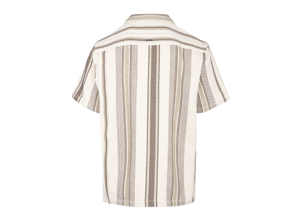Fred Shirt Brown multi S Striped SS shirt 