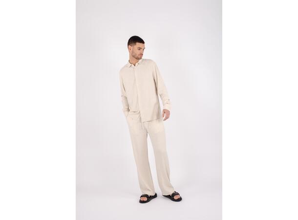 Greco Pant Sand M Wide slub pant 