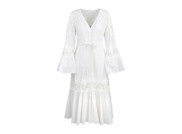 Jasmin Dress White XS Cotton lace detail dress 