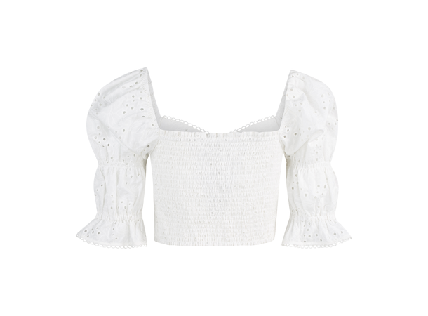 Jlo Top White M Broderi anglaise top 