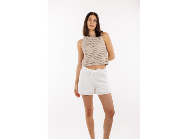 Joline Shorts White L Cotton gauze shorts 