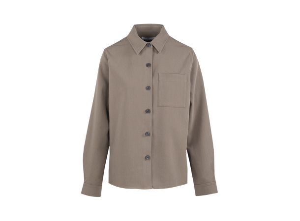 Kristalina Shirt Brown S Stretch overshirt 