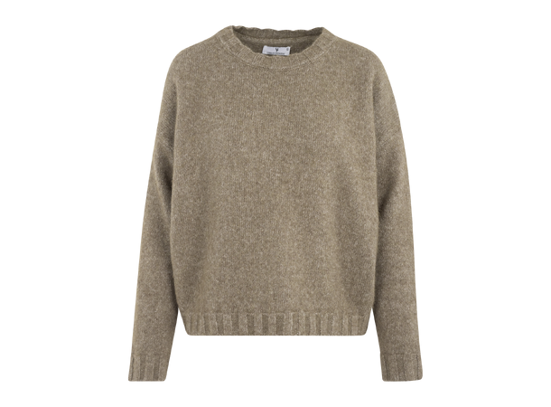 Leslie Sweater Chocolate Chip M Crew neck alpaca sweater 
