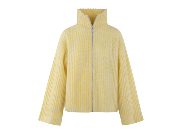 Majken Cardigan Light Yellow M Zip wool cardigan 