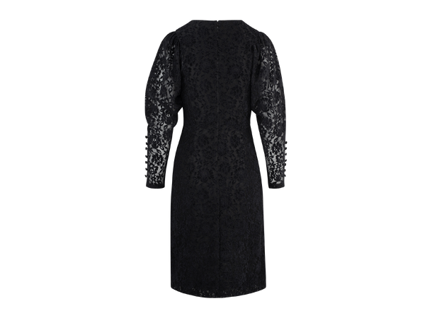 Mirabel Dress Black S Velour lace dress 