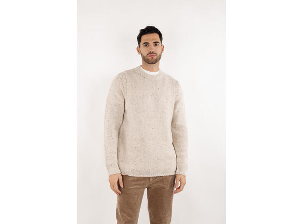 Mozart Sweater Chalk XL Neps knit r-neck 