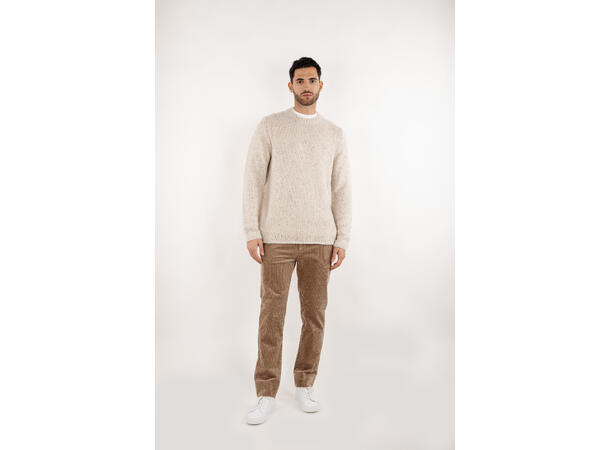 Mozart Sweater Chalk XL Neps knit r-neck 