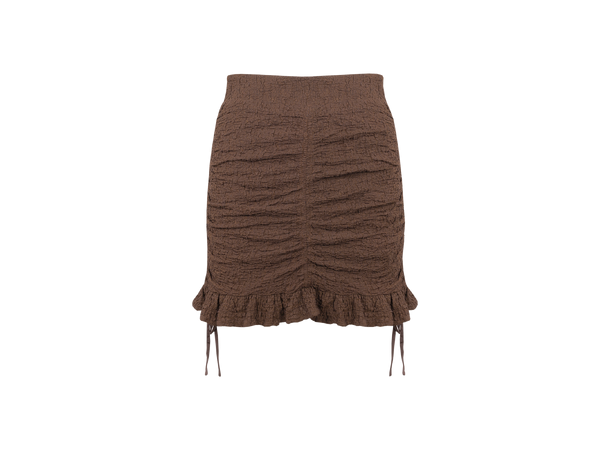 Nirmale Skirt Brown M Cotton gathering mini skirt 