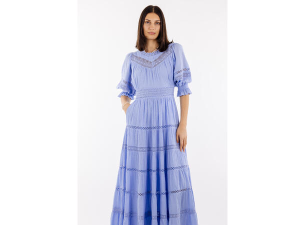 Paola Dress Vista Blue XL Lace maxi dress 