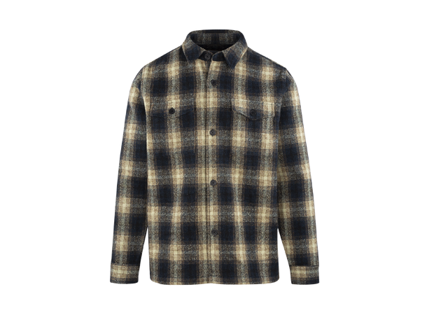 Salah Overshirt Blue check L Check wool shirt 