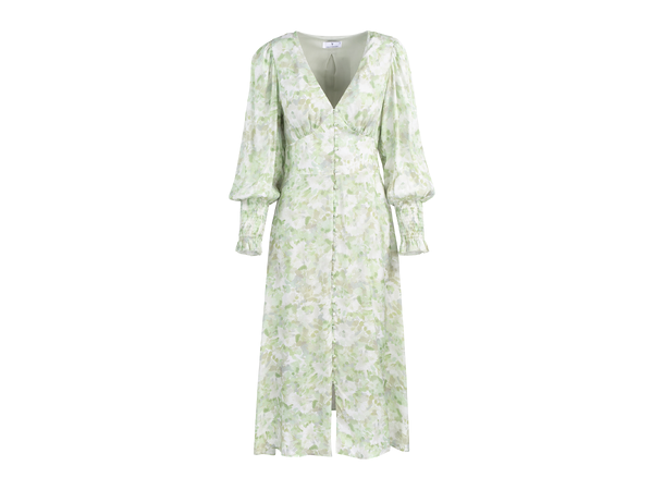 Ulrikke Dress Green AOP S Watercolour pattern dress 