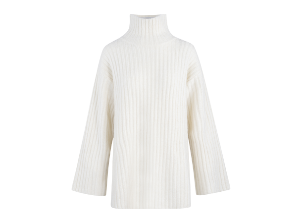 Vanya Sweater Cream L Rib knit t-neck 