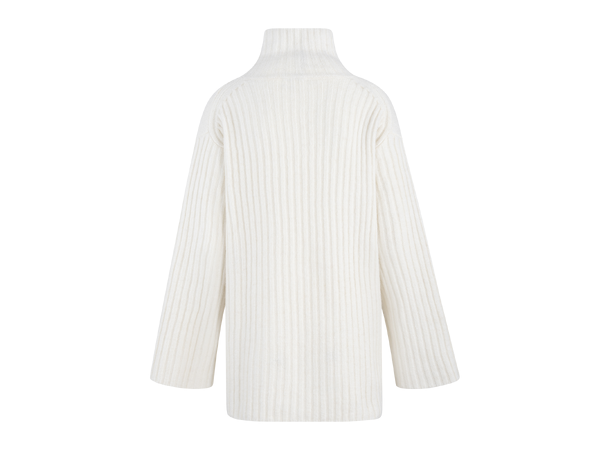 Vanya Sweater Cream L Rib knit t-neck 
