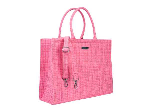 Venice Tote Bag Pink One Size Boucle tote bag 