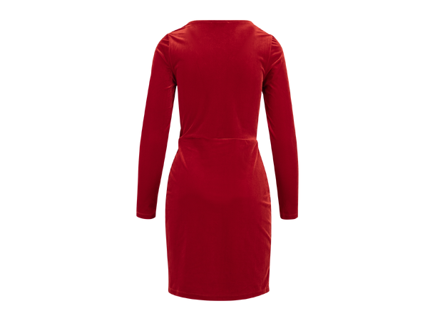 Bimbette Dress Red S Short velvet dress 