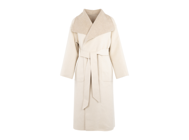 Camille Coat Light sand/Cream L Two coloured reversible coat 