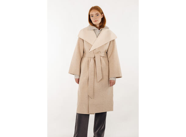 Camille Coat Light sand/Cream L Two coloured reversible coat 