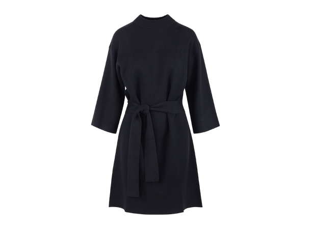 Ebanie Dress Black L Knit dress with belt 