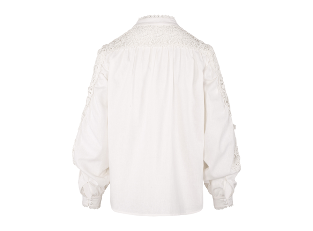 Eloise Blouse White S Cotton lace detail blouse 