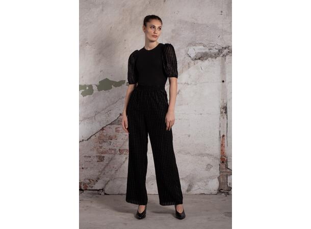 Erin Pants Black AOP S Wide party pant 