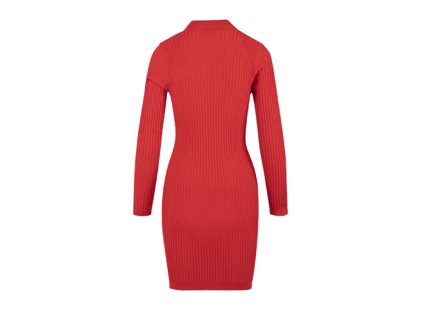 Flossie Dress Red XS Rib knit dress 