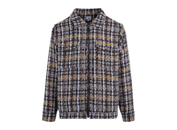 Kian Jacket Navy Multi Check XXL Wool mix jacket 