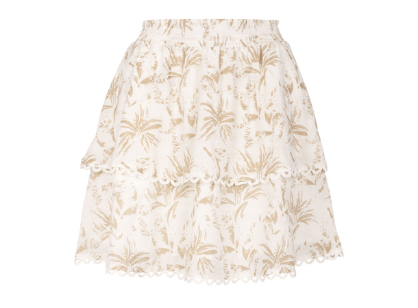 Lea Skirt Sand AOP XS Mini smock print skirt 
