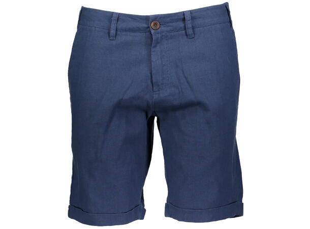 Mikkel Shorts Mid Blue M Linen/cotton shorts 