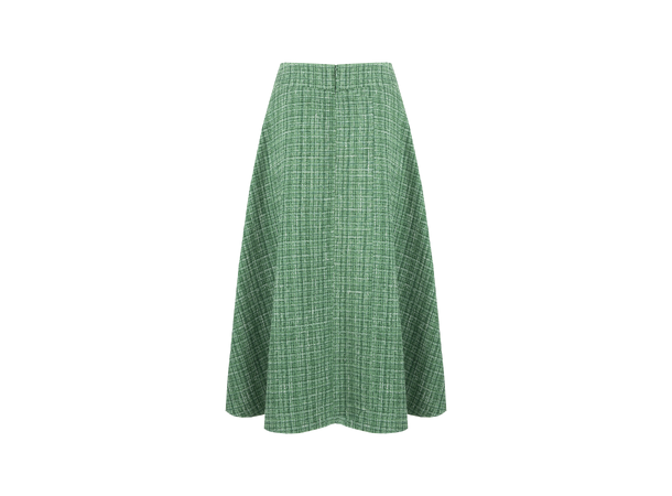 Reese Skirt Green multi XS A-line boucle skirt 