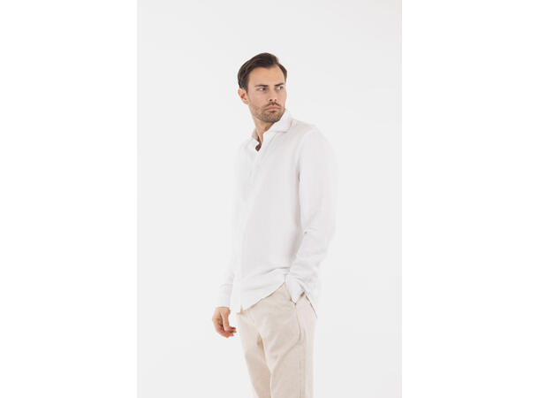 Yoselito shirt White XL Linen wide spread shirt 