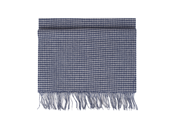 Bea Scarf Navy houndstooth One Size Wool scarf 