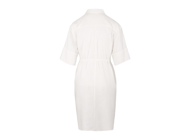 Brita Dress White M Linen shirt dress 