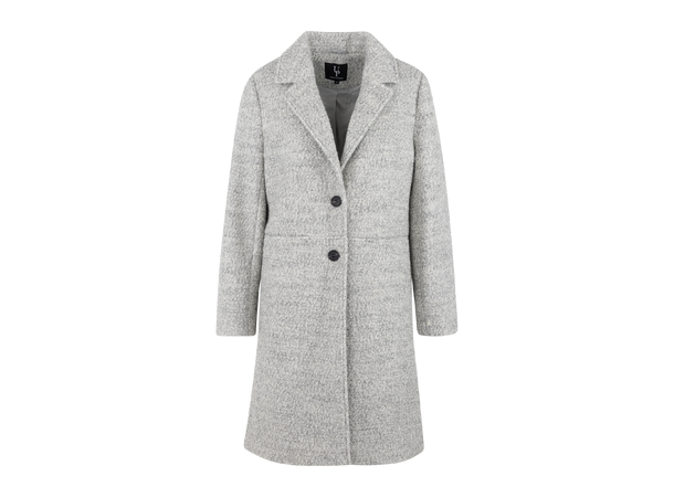 Hanni Coat Light grey M Loop knit wool coat 