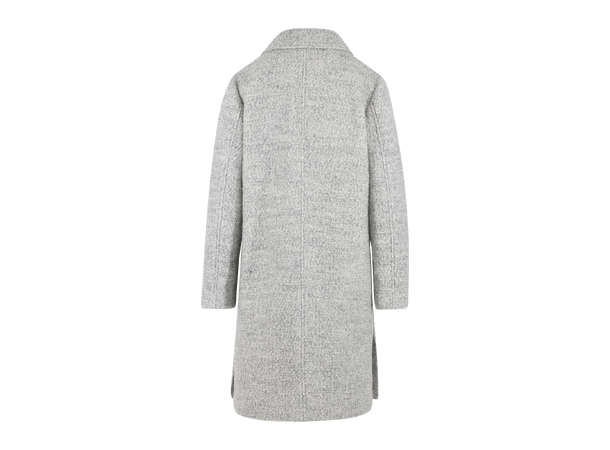 Hanni Coat Light grey M Loop knit wool coat 