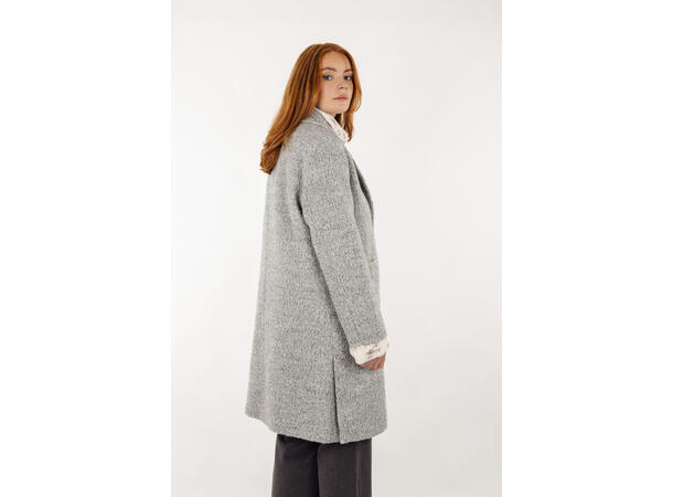 Hanni Coat Light grey M Loop knit wool coat 