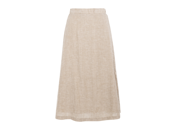 Hilma Skirt Sand S Linen midi skirt 